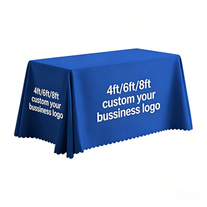 Tovaglia Rettangolare Promozionale con Bordo Smerlato, Stampa Completa, Drappeggiata <span class=keywords><strong>per</strong></span> Feste, Matrimoni, Conferenze ed Esposizioni - Product Image 3