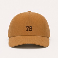 Gorra de 5 Paneles de Corduroy Resistente Estilo Senderismo, con Interior que Absorbe la Humedad, Gorra de Béisbol Duradera para Exteriores