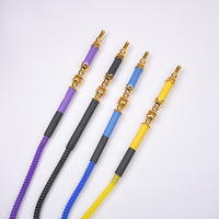 Tuyau de chicha flexible ondulé de 180 cm avec poignée décorative dorée vintage, ajustement universel, vente en gros