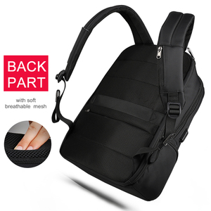 Zaini da Uomo per Pendolari di Alta Qualità con Lucchetto Antifurto, Porta USB Multifunzione, da 15,6 Pollici, <span class=keywords><strong>in</strong></span> <span class=keywords><strong>Tessuto</strong></span> Oxford Impermeabile e Resistente - Product Image 4