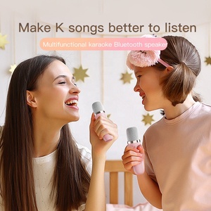 Altavoz Y Bocina Altavoz De Karaoke Sonido claro Karaoke inalámbrico Altavoz <span class=keywords><strong>Bluetooth</strong></span> barato con micrófono para fiesta familiar Ktv - Product Image 4