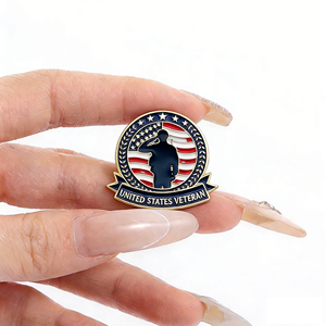 Prix de gros usine, haute qualité, épingles de revers et badges en émail métallique en gros pour soldats et anciens combattants américains - Product Image 4