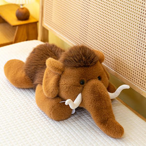 Venta al por mayor lindo acostado mamut almohada de felpa pequeño elefante muñeca suave para cumpleaños para aliviar el estrés popular para el comercio exterior - Product Image 6