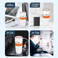 Gobelet électrique réutilisable à contrôle de température, tasse à refroidissement et chauffage rapide avec sangle de transport, refroidisseur de boissons personnel