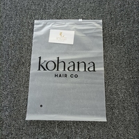 Sac de vêtement de luxe avec logo personnalisé, fermeture éclair transparente, matériau imperméable à l'humidité, emballage