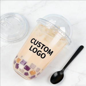 Gobelets à bulles en plastique transparent jetables en PP à paroi simple, diamètre 90 mm, 300 ml, 500 ml, gobelets à thé au lait - Product Image 3