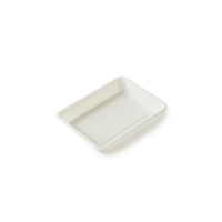 Barquette rectangulaire jetable personnalisée en amidon de maïs biodégradable blanc pour huîtres, sans couvercle, pour présentation de repas festifs