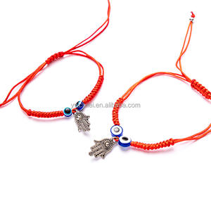 Lucky <span class=keywords><strong>Hamsa</strong></span>-Pulseras <span class=keywords><strong>Kabbalah</strong></span>, línea de cuerda, Color Rojo - Product Image 5