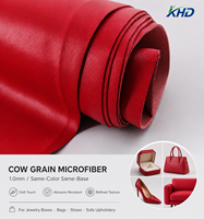 Microfibre PU écologique à motif vache de 1,0 mm, résistante à l'usure et à l'abrasion, simili cuir pour sacs, chaussures, boîtes cadeaux
