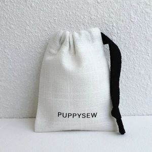 Logotipo personalizado al por mayor pulsera pendientes broche bolsa de embalaje bolsa con cordón bolsas reutilizables en blanco algodón orgánico bolsa con cordón - Product Image 2