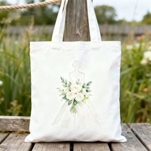 Eco Recyclable Reusable Letter Pattern Shopping Tote <b>Bag</b> Customized Color Logo <b>Medium</b> <b>Size</b> Shoulder Strap for Wedding Travel - Product Image 3