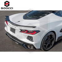 Nouveau Corvette C8 Z06 fibre de carbone 5V5 Style aile arrière en Fiber de carbone aileron arrière séparateur de lèvre pour Chevrolet Corvette C8 Z06 2023 +