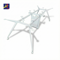 Cadre de table de conférence moderne à six pieds, base évasée en alliage d'aluminium, quincaillerie de mobilier sur mesure pour poste de travail Xinhao ZT-002