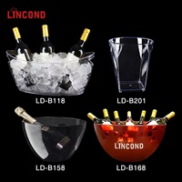 Lincond Creative Haute Qualité Seau À Vin Clignotant Refroidisseur En Plastique Led Éclairage Seau À Glace