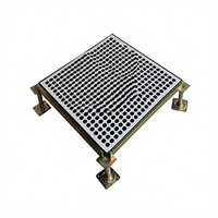 Lingding Steel Perfo rated 30-65% Rate Einstellbare Zugangs bodenplatten Anti statische Lüfter kompatible Rechen zentrum Kalt gang kühlung
