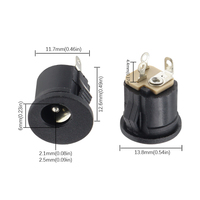 DC-022K Prise D'alimentation CC Connecteur DC022K 5.5*2.1mm DC Femelle 5.5-2.1MM 3pin connecteur De Charge