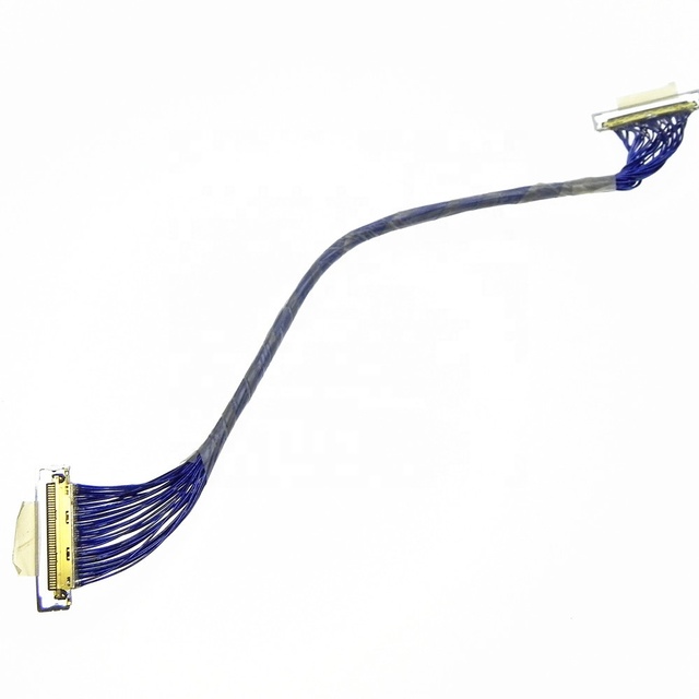 Custom 20455-050E 50 Pin 0.5mm Lvds Lcd Led Flex Screen Cable