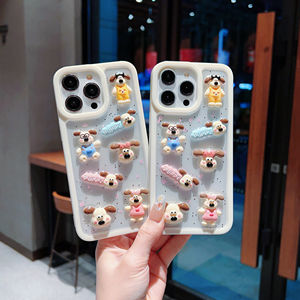 Nuovo cartone animato 3D Anti-goccia e custodia per telefono cellulare antiurto per iPhone 12 13 14 15 Pro Max dotato <span class=keywords><strong>di</strong></span> un simpatico modello giocattolo per cani - Product Image 3