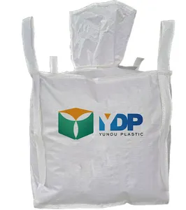 Top uitloop 1 ton UV gestabiliseerd 2000kg voor cement fibc vlakke bodem jumbo bag 1.5 ton bulk bag