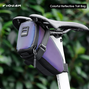 Saco de bicicleta impermeável Alto brilho Reflective Bicicleta Saddle <span class=keywords><strong>Bag</strong></span> Traseiro Assento Saco Road Bike <span class=keywords><strong>MTB</strong></span> Portátil Outdoor Ciclismo <span class=keywords><strong>Bag</strong></span> - Product Image 3