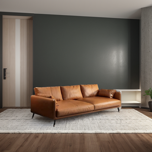 Sofá Moderno <span class=keywords><strong>de</strong></span> 3 Plazas <span class=keywords><strong>de</strong></span> Cuero, Sofá Tapizado Suave <span class=keywords><strong>con</strong></span> Cojines Cómodos, Sofá <span class=keywords><strong>de</strong></span> Cuero Sintético para Dormitorios y Sala <span class=keywords><strong>de</strong></span> Estar - Product Image 3