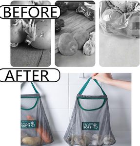 Bolsas de malla reutilizables <span class=keywords><strong>para</strong></span> colgar frutas y verduras - Diseño plegable, portátil y transpirable <span class=keywords><strong>para</strong></span> viajes y almacenamiento en la cocina, uso multifuncional <span class=keywords><strong>para</strong></span> el hogar y caravanas - Product Image 2