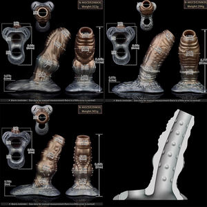 Guaina per Pene Grigio Moka Serie Fantasy Indossabile Estensore Maschile Aperto per un'Efficace Ingrandimento - Product Image 6