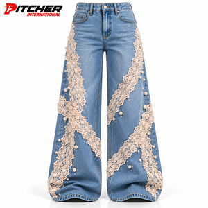 Jeans de Mezclilla Personalizados para Mujer, Corte Recto, Lavado Ácido, para Minoristas de Moda, Producción al por Mayor de Marca Privada - Product Image 5