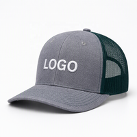 Casquette Trucker Unisexe Personnalisée QJ OEM avec Logo Brodé 3D, en Tissu Éponge et Maille Structurée, 5 Panneaux, Performance, Cyclisme en Extérieur, Hip Hop Urbain