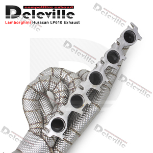 Colector de acero inoxidable OEM para <span class=keywords><strong>Lamborghini</strong></span> Huracan 5,2, tubo largo de tubo de <span class=keywords><strong>escape</strong></span> de protección térmica de 2014 y - Product Image 5