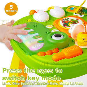 Juego de rompecabezas de Piano de dinosaurio multifuncional Zhengguang, juguetes de mesa de aprendizaje, tablero sensorial ocupado para bebés, juguetes Montessori para niños pequeños - Product Image 4