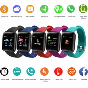 Reloj inteligente deportivo para Android e IOS, reloj inteligente deportivo resistente al agua con control del ritmo cardíaco y de la presión sanguínea para hombre y mujer - Product Image 2