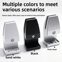 Wind-resistant Clip-on Glass Holder Office Desk Side Panels Partitions Screens; Aluminum Alloy Panel Clamp Buckle; Adjustable;