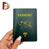 Libreta Personalizada de Cuero PU con Forma de Pasaporte, Estampado en Dorado con Mapa del Mundo, Logotipo Personalizado, Libreta de Recuerdos Cosida y Grabada en Relieve para Negocios