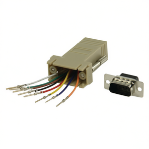 อะแดปเตอร์ D-Sub 9 พิน ตัวผู้ เป็น Rj45 ตัวเมีย พร้อมสายไฟที่มีรหัสสีสำหรับการเชื่อมต่อเครือข่ายและการถ่ายโอนข้อมูล - Product Image 2