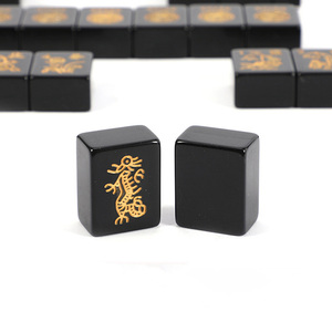 Mahjong Americano Moderno de 4 Niveles, Modelo Personalizado, 160 Fichas Acrílicas con Diseño de Leopardo y Tortuga, Portátil y Lujoso - Product Image 4