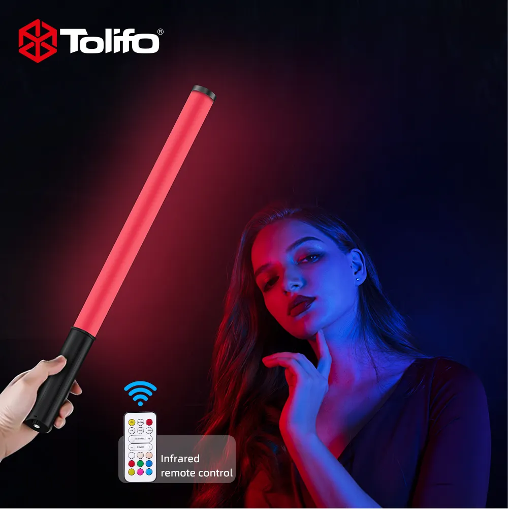 Tolifo ST-10RGB 10W Lampu Tongkat LED Genggam Super Terang RGB Lampu Tongkat Baterai Tanam Tongkat Fotografi Pencahayaan Isi Video