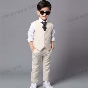 Vêtements personnalisés 2025 printemps automne mode Gentleman enfants vêtements nouveau costume blanc garçon gilet costume <span class=keywords><strong>grossiste</strong></span> - Product Image 5