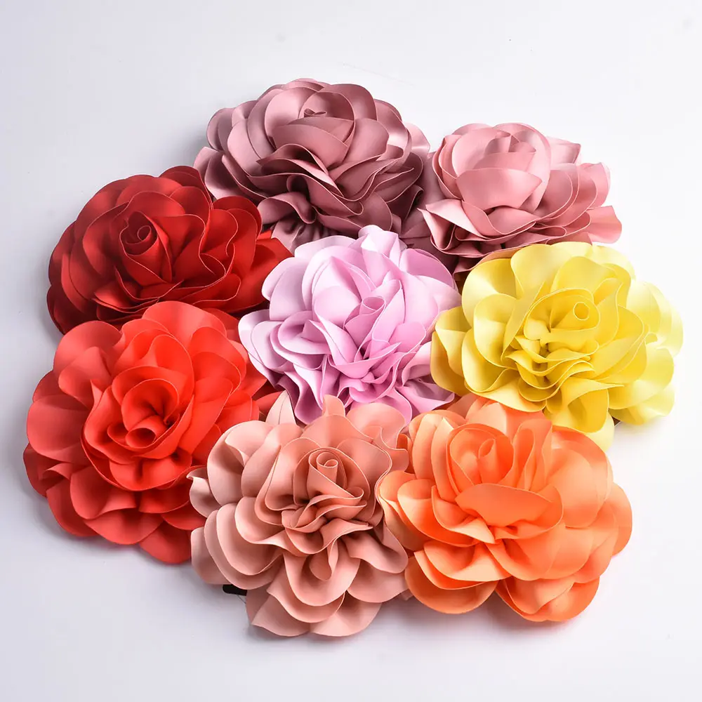 Fashion Hot Selling Artificial Flower Corsage Brooch Fabric Decorative Flowers For Earring Headbands Children's Clothing Diy