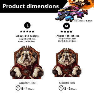 Rompecabezas de madera Bulldog, versión para adultos, juguete de rompecabezas con forma especial de alta dificultad para adolescentes y adultos - Product Image 4