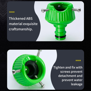 Universeller PP Langlebiger Gartenbewässerungs-Wasserhahn-Adapter Drei-Schrauben-Schnellverbinder Waschmaschinen-Anschluss Schlauchkupplung 1/2'' - Product Image 5