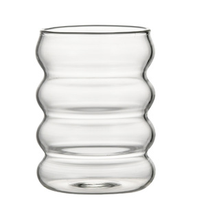 Tasse à ondulations créative, verre transparent résistant à la chaleur, gobelet en forme de vague pour les fêtes, pour la bière ou le thé - Product Image 5