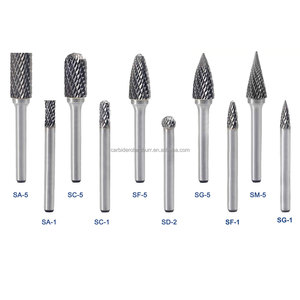 Juego de 10 fresas rotativas de carburo de tungsteno con vástago de 1/4" (6 mm) de <span class=keywords><strong>doble</strong></span> corte para amoladora, herramientas de cerrajería de metal, Dremel - Product Image 5