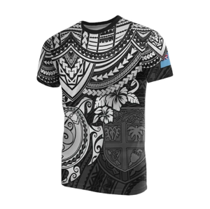 พิมพ์แบรนด์ของคุณเสื้อผ้าผู้ชายมีสไตล์โพลินีเซีย<span class=keywords><strong>ฟิจิ</strong></span><span class=keywords><strong>แผนที่</strong></span>พิมพ์เสื้อยืดที่กําหนดเองนุ่มสีขาวTapa Design TShirtขายส่ง - Product Image 2