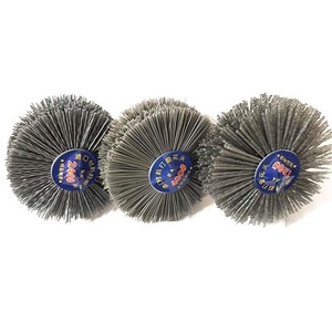 Brosse abrasive en nylon <span class=keywords><strong>pour</strong></span> <span class=keywords><strong>perceuse</strong></span> avec tige de 1/4 ", grains de 80 120 180 240 320 400 600, parfaite <span class=keywords><strong>pour</strong></span> enlever la peinture antirouille - Product Image 1