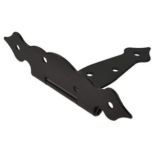 RheTech-Bisagras de Puerta de Granero, Bisagras de Puerta de Alta Resistencia para Vallas de Madera, Color Negro con Correa - Product Image 3