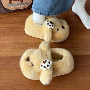 Evergreen Open Toe Half-<b>Slipper</b> for Women's Autumn/Winter <b>Thick</b>-<b>Soled</b> Double-Layer Wool Cotton Anti-Slippery <b>Slippers</b> - Product Image 6