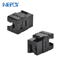 Nuevo Conector Keystone RJ45 Cat6 UTP de 10 Gbps con Obturador, Compatible con PoE+, para Centros de Datos
