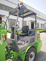 Mini chargeuse sur pneus à pelle frontale à piles de qualité supérieure de 1200kg avec chargeur petites chargeuses électriques compactes