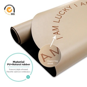 MISKA – Vente en gros usine de logos personnalisés, sac en caoutchouc PU écologique beige mat en forme de U ovale incurvé de 4,5 mm - Product Image 4